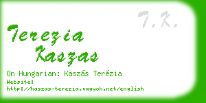 terezia kaszas business card